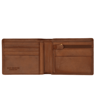The Bridge Story Uomo Wallet with Coin Pocket and 5 CC Slots Leather Wallet The Bridge Brown 