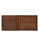 The Bridge Story Uomo Men's Wallet with 8 CC Slots and Coin Pouch Leather Wallet The Bridge Brown 