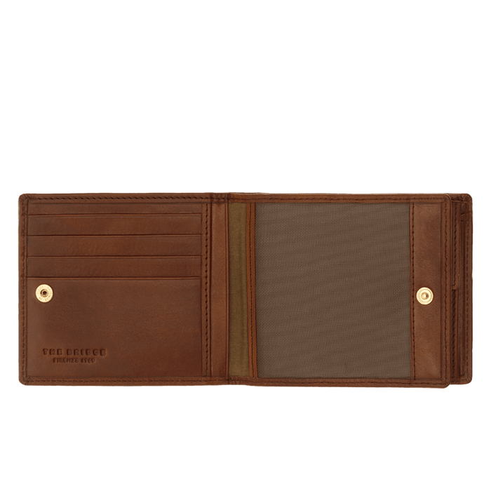 The Bridge Story Uomo Men's Wallet with 8 CC Slots and Coin Pouch Leather Wallet The Bridge 