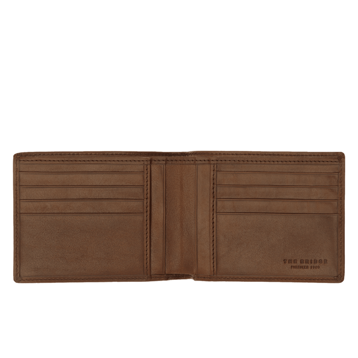 The Bridge Story Uomo Wallet with 8 CC Slots and 4 Slip Pockets Leather Wallet The Bridge Brown 