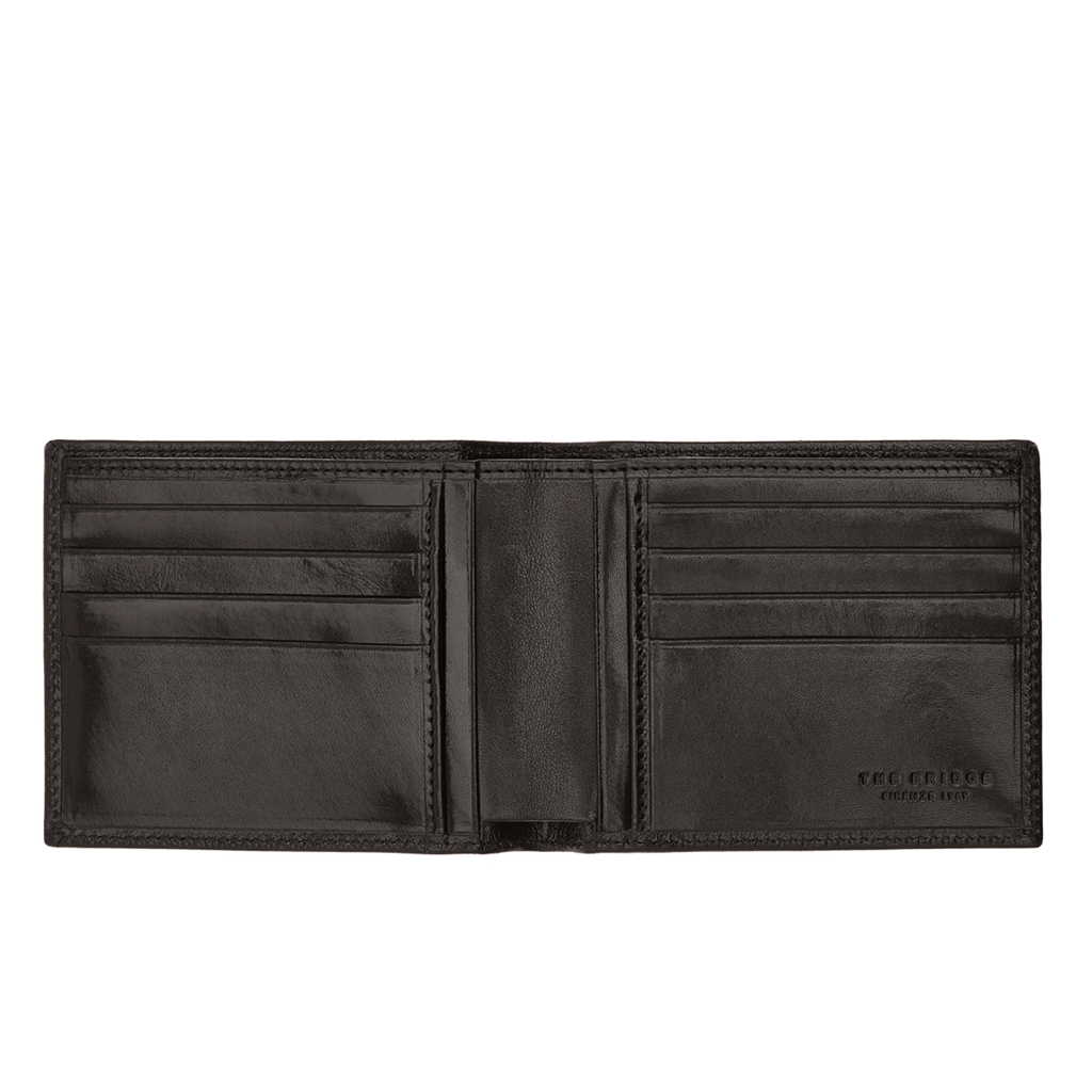 The Bridge Story Uomo Wallet with 8 CC Slots and 4 Slip Pockets Leather Wallet The Bridge Black 
