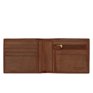 The Bridge Story Uomo Wallet with 5 CC Slots and Coin Pouch Leather Wallet The Bridge Brown 