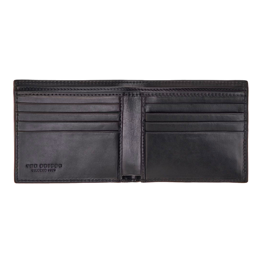 The Bridge Alberto Men's Wallet with 8 CC Slots Leather Wallet The Bridge Black 