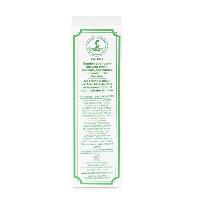 Taylor of Old Bond Street Classic Shaving Cream Travel Tube, Lemon and Lime Shaving Cream Taylor of Old Bond Street 