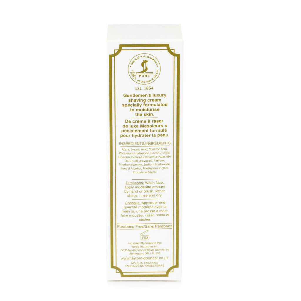 Taylor of Old Bond Street Classic Shaving Cream Travel Tube, Avocado Shaving Cream Taylor of Old Bond Street 