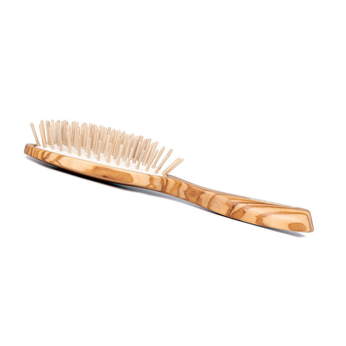 TEK Oval Olivewood Pneumatic Hair Brush with Wooden Bristles, Elite Collection Hair Brush TEK 