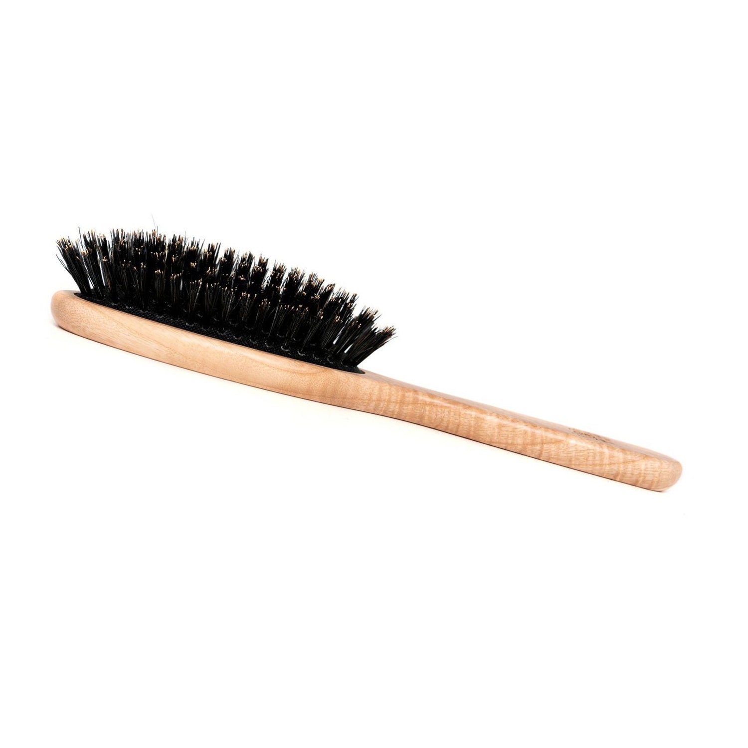 TEK Big Oval Ash Wood Hair Brush with Boar Bristles, Cushion Base Hair Brush TEK 