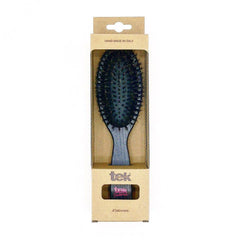 TEK Big Oval Ash Wood Hair Brush with Boar Bristles, Cushion Base Hair Brush TEK 