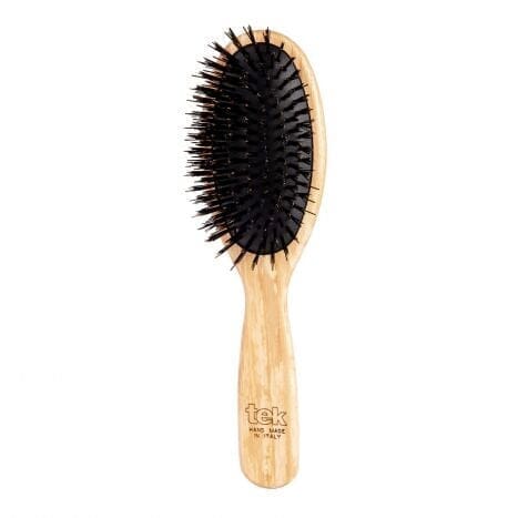 TEK Big Oval Ashwood Pneumatic Hair Brush with Nylon and Eco-Boar Bristles Hair Brush TEK 