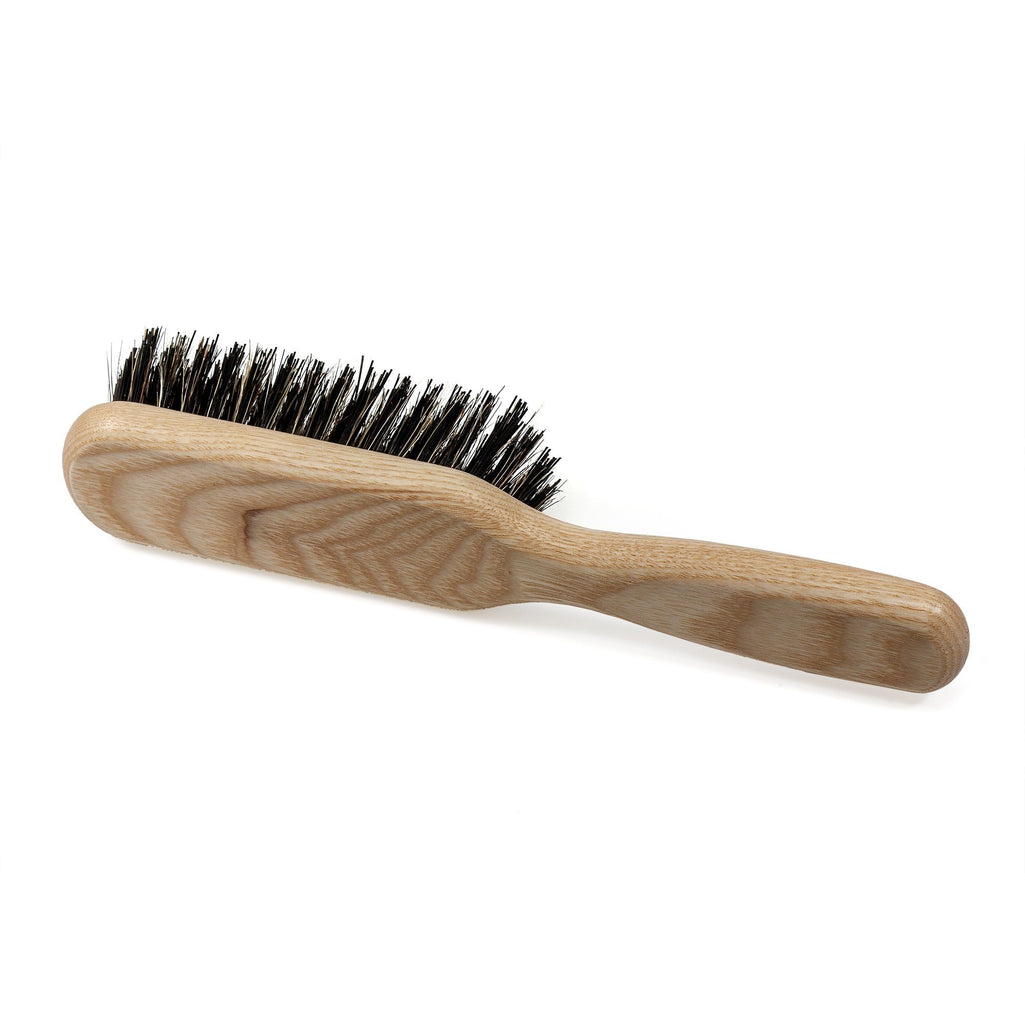 TEK Rectangular Ash Wood Hair Brush with Boar Bristles Hair Brush TEK 