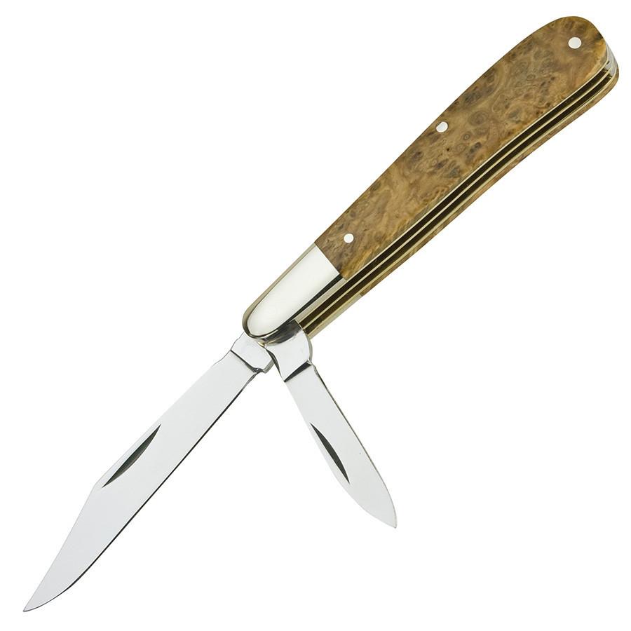 Taylor's Eye Witness Premier Collection Twin Blade Gents Clip Point Knife, Amboyna Burr Pocket Knife Taylor's Eye Witness 
