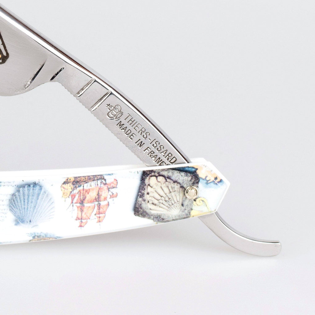 Thiers Issard St. Jacques Sheep and Wolf Straight Razor 5/8", White Resin Straight Razor Thiers Issard 