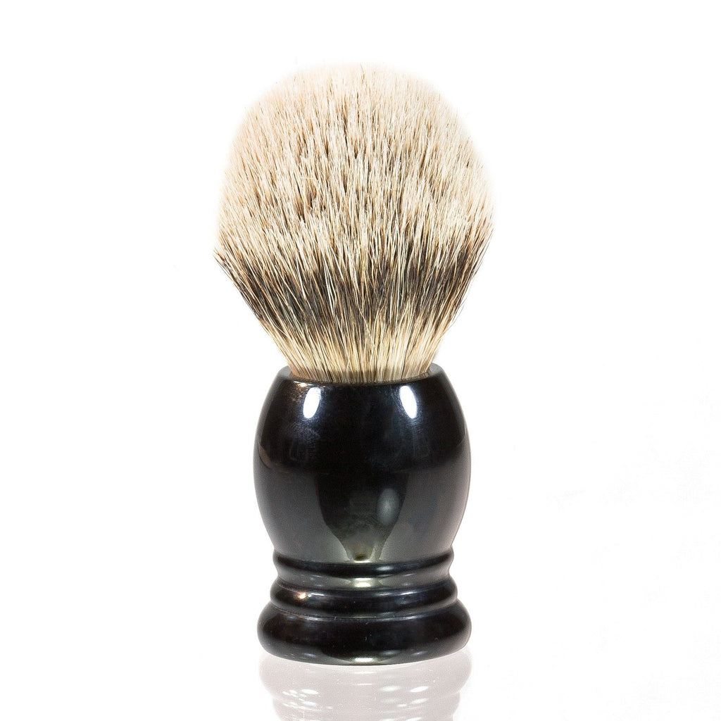 H.L. Thater 4292 Series Silvertip Shaving Brush with Black Handle, Size 2 Badger Bristles Shaving Brush Heinrich L. Thater 