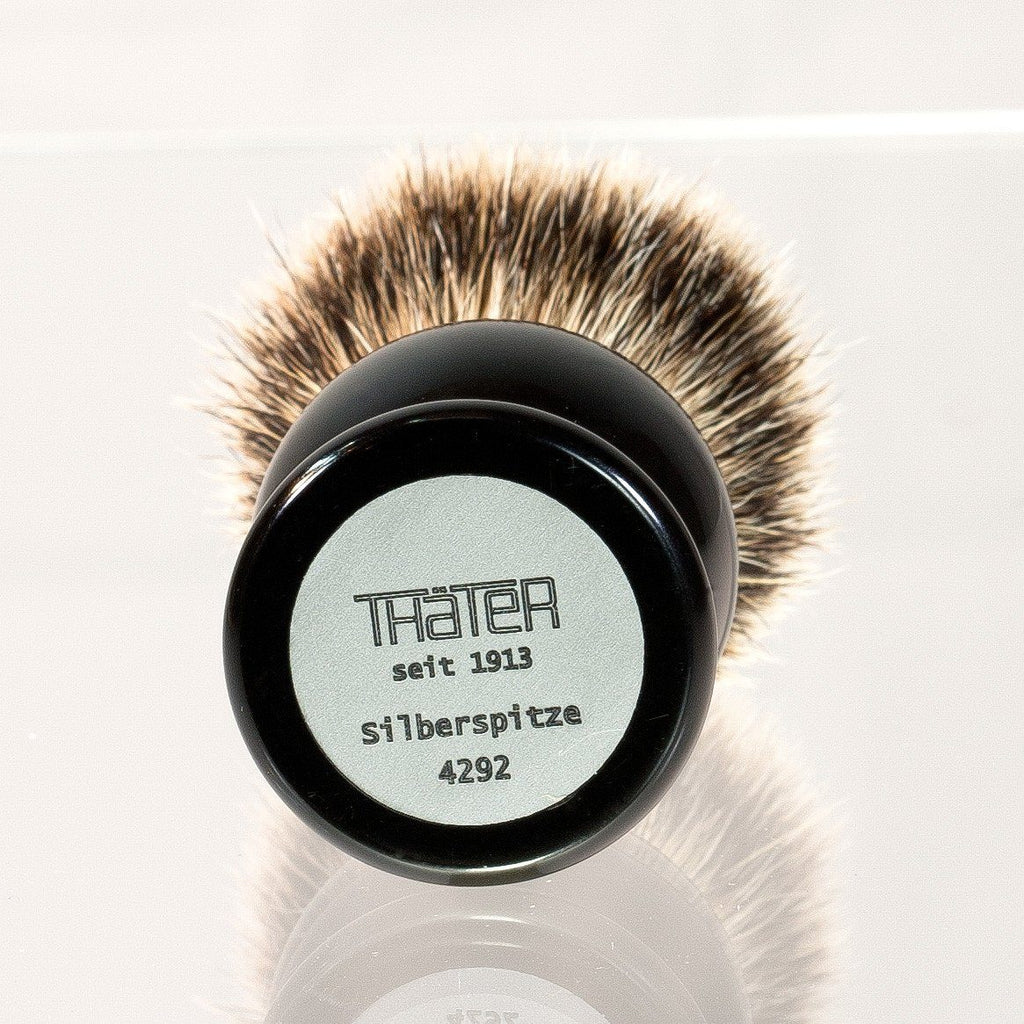 H.L. Thater 4292 Series Silvertip Shaving Brush with Black Handle, Size 3 Badger Bristles Shaving Brush Heinrich L. Thater 