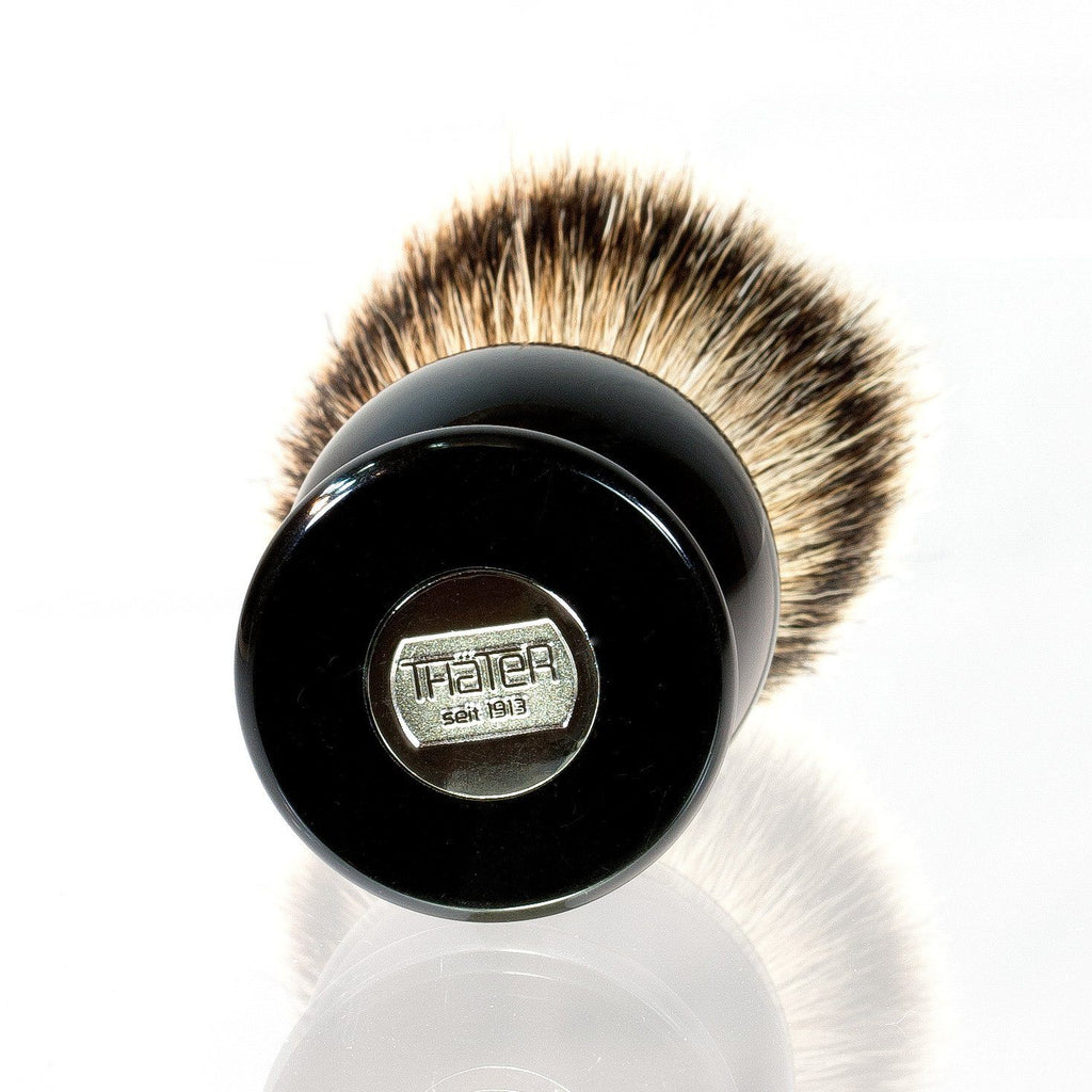 H.L. Thater 4292 Series Silvertip Shaving Brush with Black Handle, Size 6 Badger Bristles Shaving Brush Heinrich L. Thater 
