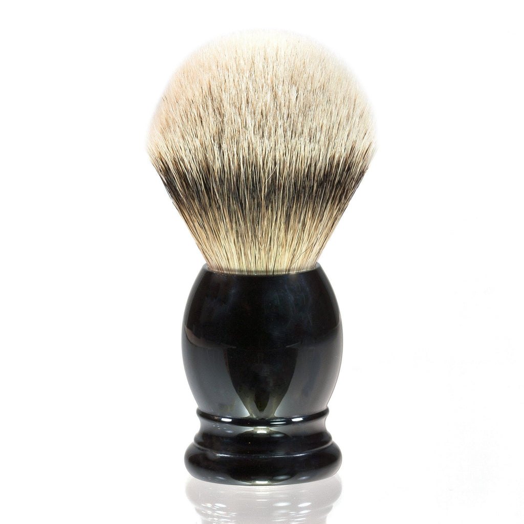 H.L. Thater 4292 Series Silvertip Shaving Brush with Black Handle, Size 6 Badger Bristles Shaving Brush Heinrich L. Thater 