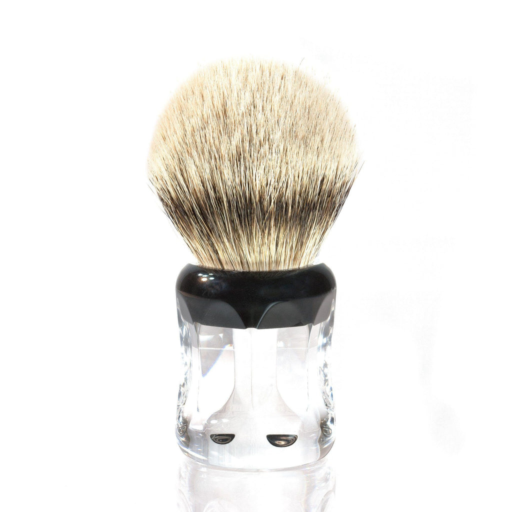 H.L. Thater 49125 Series Silvertip Shaving Brush with Two-Tone Handle, Size 4 Badger Bristles Shaving Brush Heinrich L. Thater 