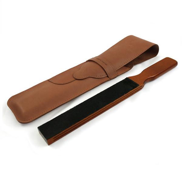 Thiers Issard Paddle Strop w Brown Baragnia Leather Case Leather Strop Thiers Issard 