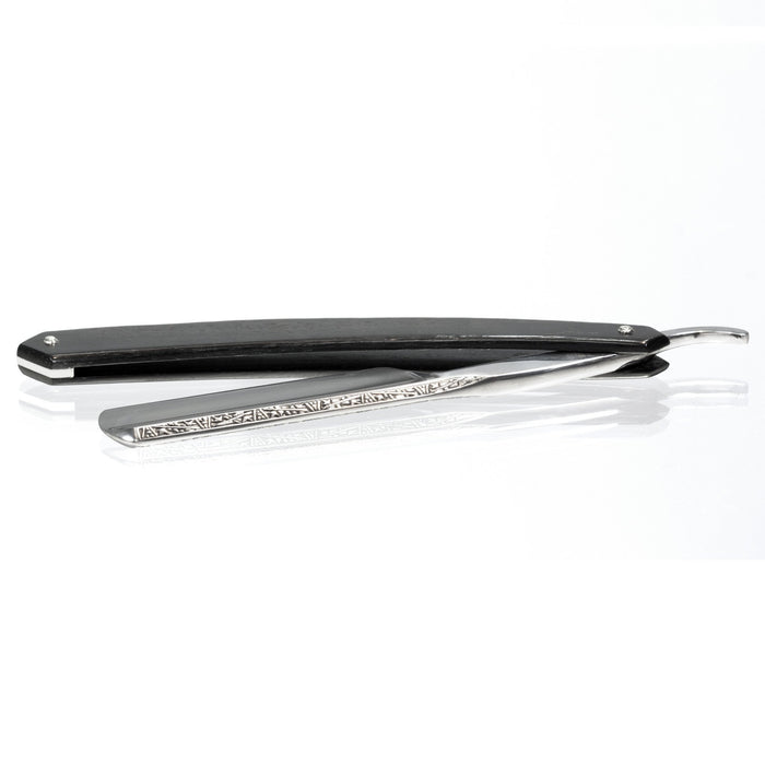 Thiers Issard La Legende Straight Razor 6/8" Geometry Spine Decoration, Ebony Wood Handle Straight Razor Thiers Issard 