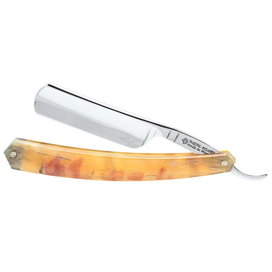 Thiers Issard Round Nose Straight Razor 6/8", Ram's Horn Handle Straight Razor Thiers Issard 