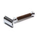 Timor 1365 Closed Comb Safety Razor with Solid Wenge Wood Long Handle Double Edge Safety Razor Timor 