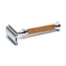 Timor 1386 Closed Comb Safety Razor with Solid Zebrano Wood Long Handle Double Edge Safety Razor Timor 