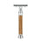 Timor 1386 Closed Comb Safety Razor with Solid Zebrano Wood Long Handle Double Edge Safety Razor Timor 