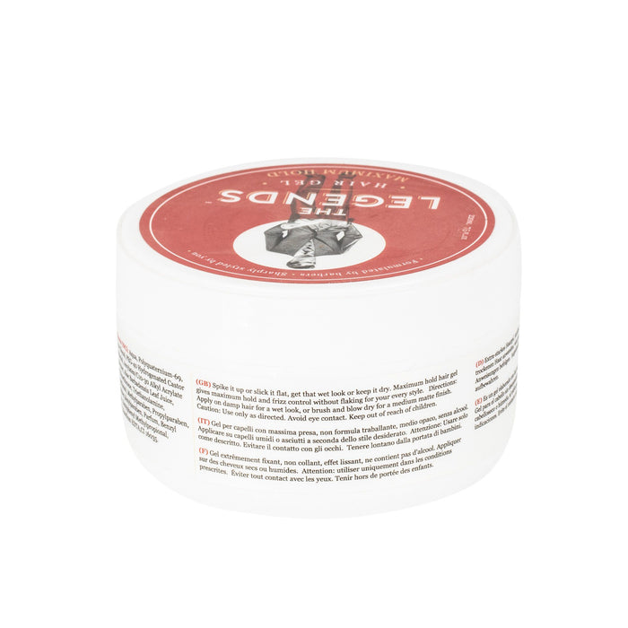 The Legends London Maximum Hold Hair Gel Men's Grooming Cream Other 