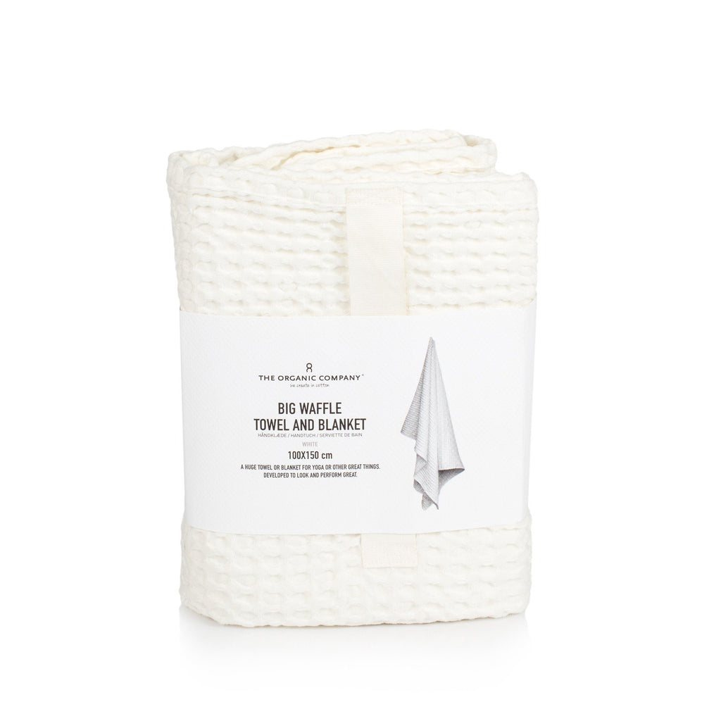 The Organic Company Big Waffle Towel and Blanket Towel The Organic Company White 