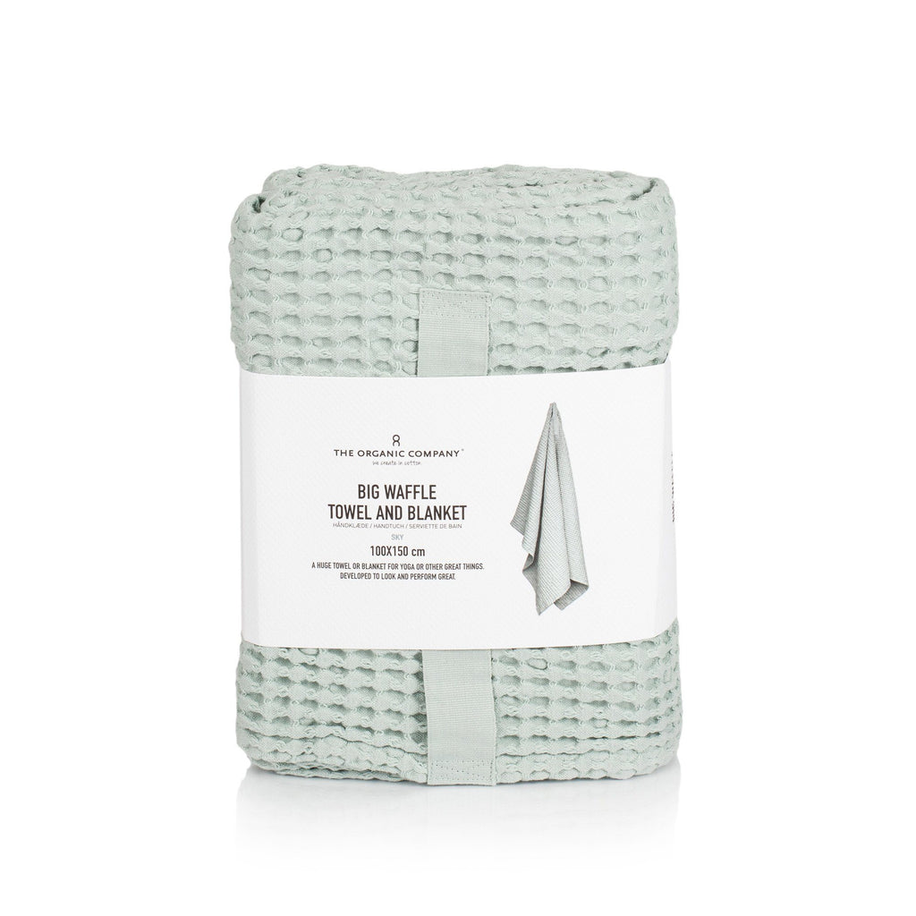 The Organic Company Big Waffle Towel and Blanket Towel The Organic Company Sky 
