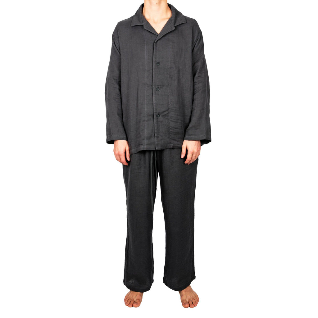 Uchino Crepe Gauze Pajamas, Dark Grey — Fendrihan
