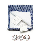 Uchino Japanese Hishi Pattern Double-Sided Cotton Towel Towel Uchino Washcloth (34 x 40 cm) 