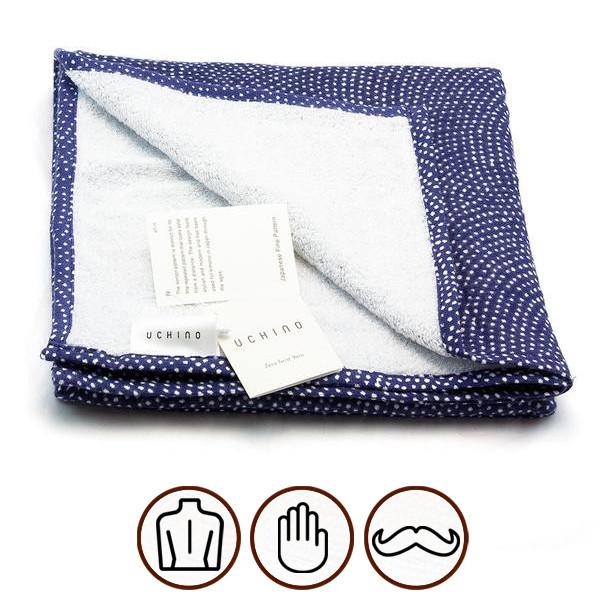 Uchino Japanese Shark Pattern Double-Sided Cotton Towel Bath Towel Uchino Hand Towel (50 x 100 cm) 