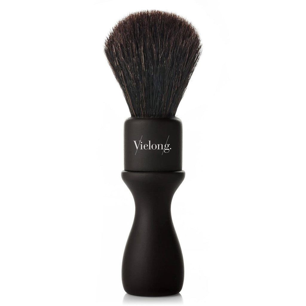 Vie-Long American Style Black Horse Hair Shaving Brush, Wood Handle Horse Bristles Shaving Brush Vie-Long Black 