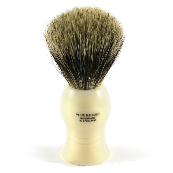 Vulfix Pure Grey Badger Shaving Brush, Faux Ivory Handle Badger Bristles Shaving Brush Vulfix 