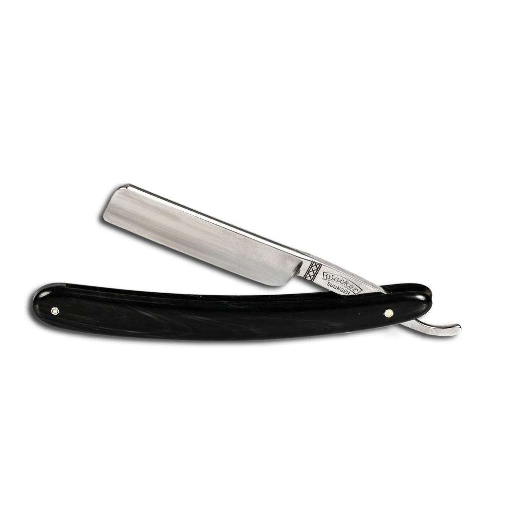 Wacker Classic 2 Straight Razor 5/8", Black Horn Handle Straight Razor Discontinued 