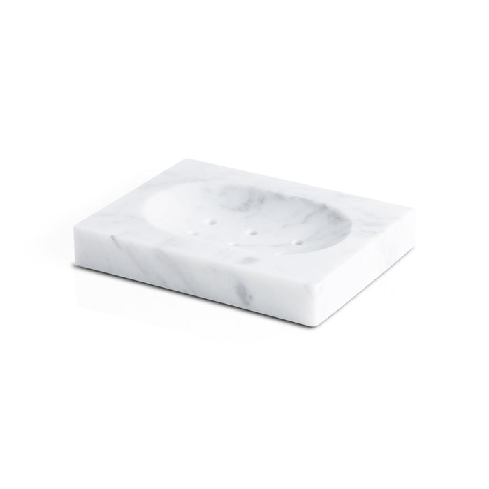 Fiammetta V Square Marble Soap Dish Soap Dish Fiammetta V White Carrara 