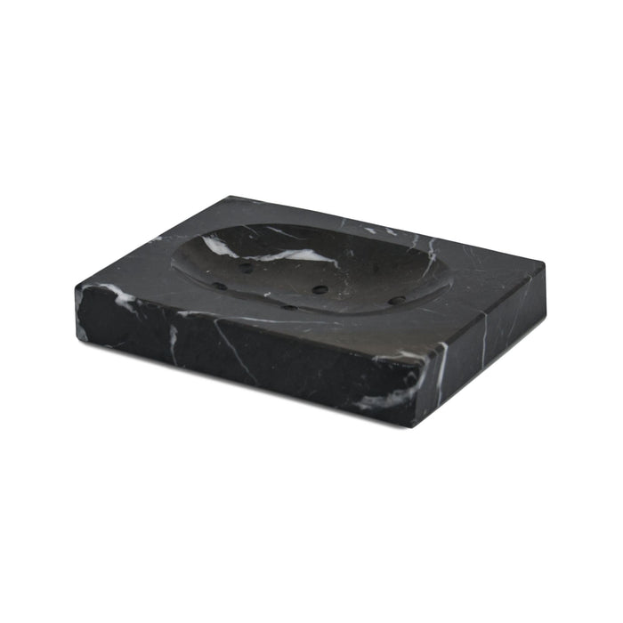 Fiammetta V Square Marble Soap Dish Soap Dish Fiammetta V Black Marquina 