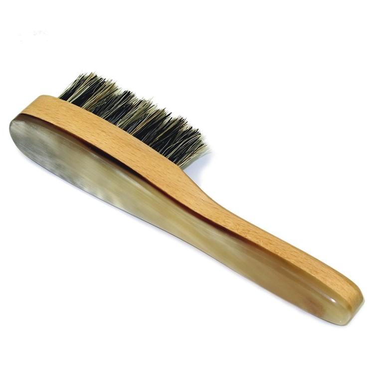 Abbeyhorn Wood, Bristle and Natural Horn Beard Brush Beard Brush Abbeyhorn 