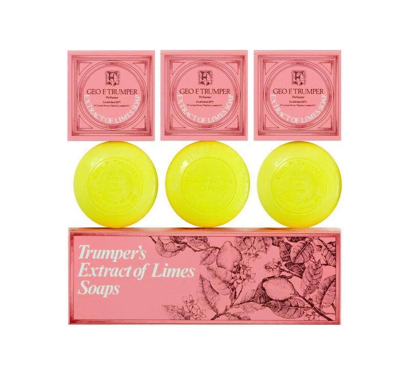 Geo. F. Trumper Extract of Limes Hand Soap Triple Pack Body Soap Geo F. Trumper 