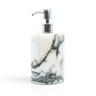 Fiammetta V Round Marble Soap Dispenser, Paonazzo Marble Soap Dispenser Fiammetta V 