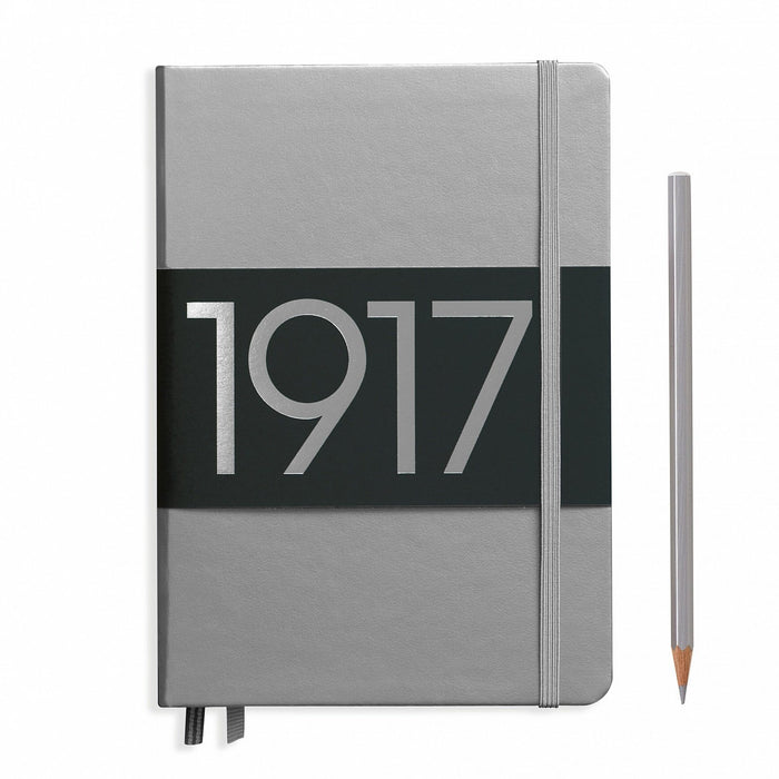 Leuchtturm1917 Special Edition Medium Hard Cover Notebook, Silver Notebook Leuchtturm1917 