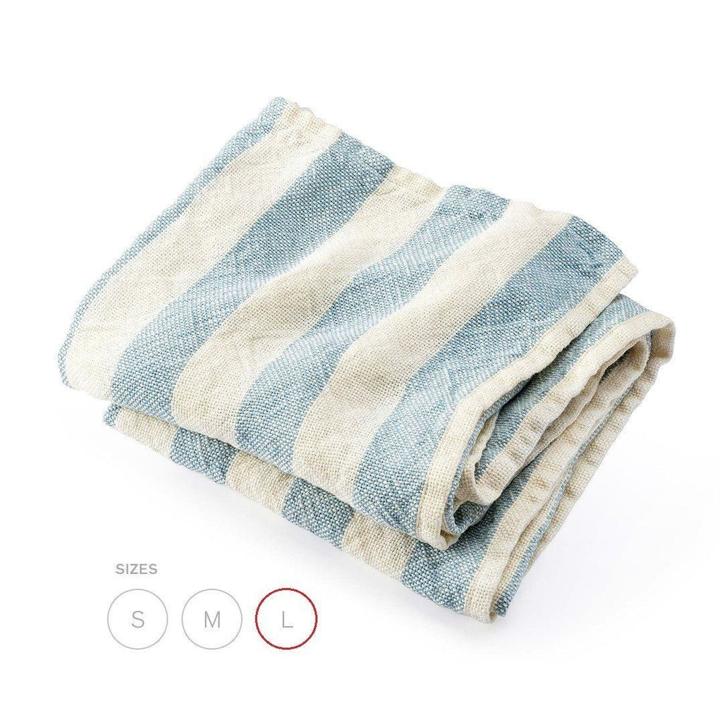 Brahms Mount Baxter Linen Towels Bath Towel Brahms Mount Light Indigo Bath Sheet (36" x 60") 