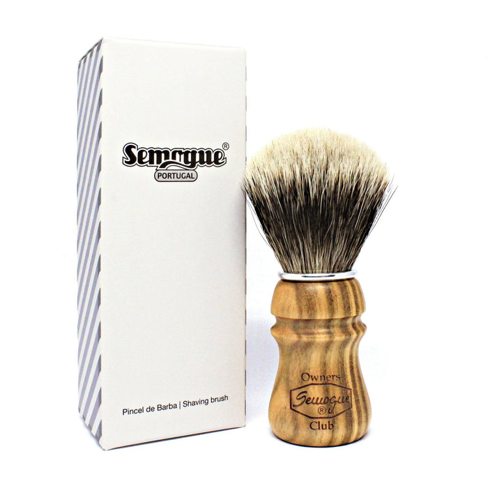 Semogue Owners Club 2-Band Badger Hair Shaving Brush, Cherry Wood Badger Bristles Shaving Brush Semogue 