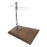 Col. Conk Wood Base Stand for Shaving Brush, Mug & Safety Razor, Chrome Shaving Stand Col. Ichabod Conk 